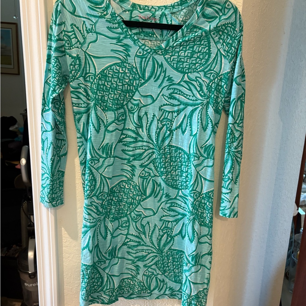 Lilly Pulitzer Green Tropical Mini Dress